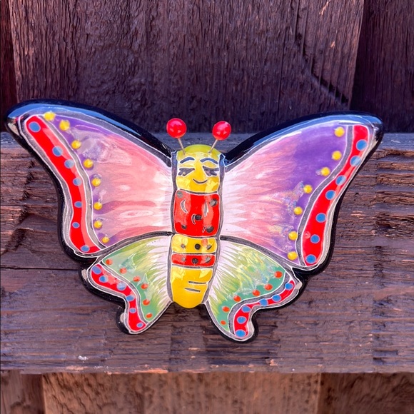 Colorful Talavera Butterfly Wall Decor.